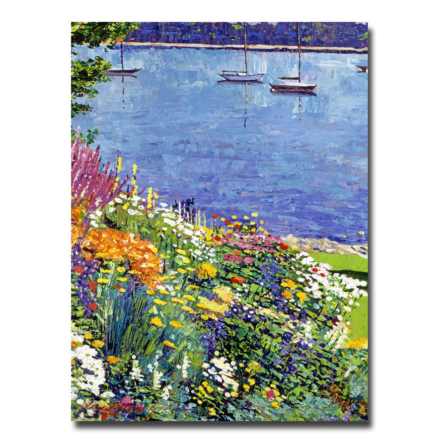 David Lloyd Glover Sailboat Bay Garden Canvas Art 18 x 24 Image 1