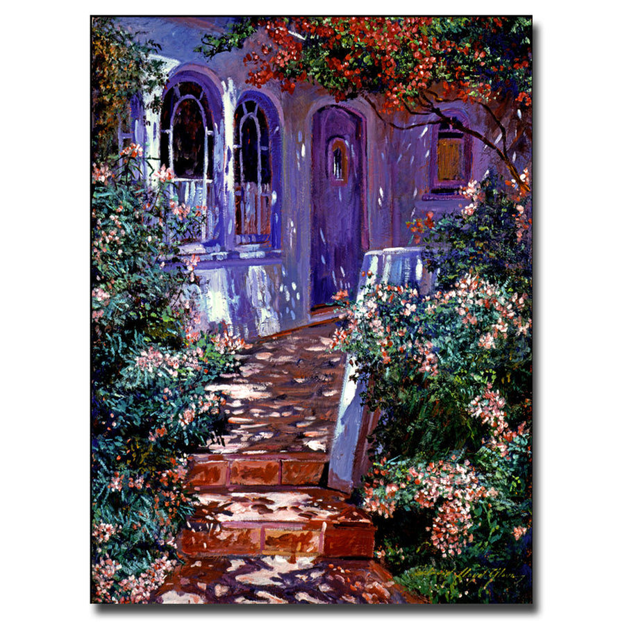 David Lloyd Glover Cottage Courtyard Canvas Art 18 x 24 Image 1