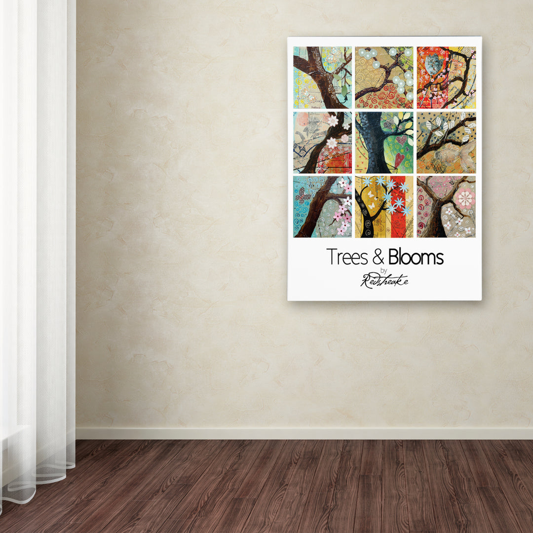 Jennifer Redstreake Pattern Collage Trees and Blooms Canvas Art 18 x 24 Image 3