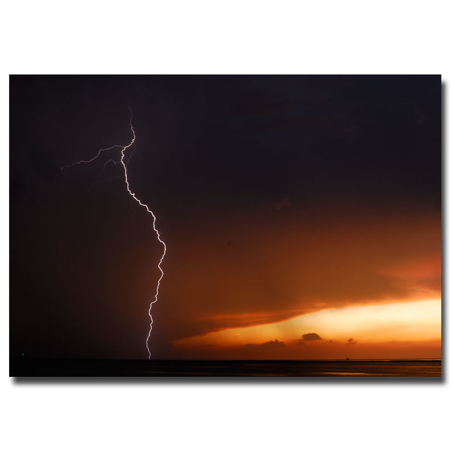 Kurt Shaffer; Lightning Sunset I Canvas Art 18 x 24 Image 1