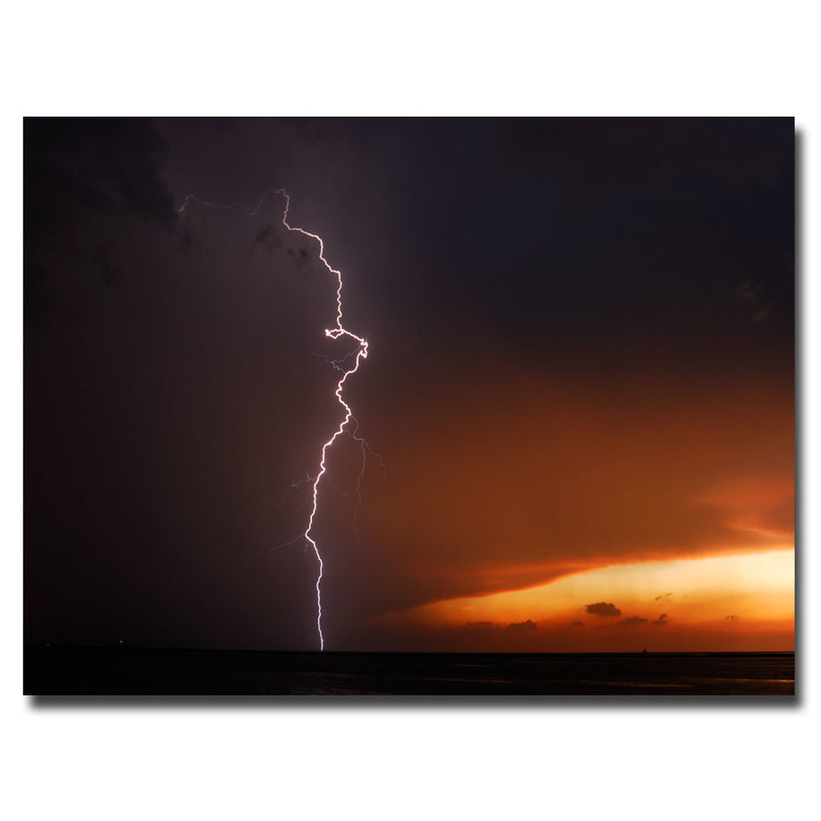 Kurt Shaffer; Lightning Sunset V Canvas Art 18 x 24 Image 1