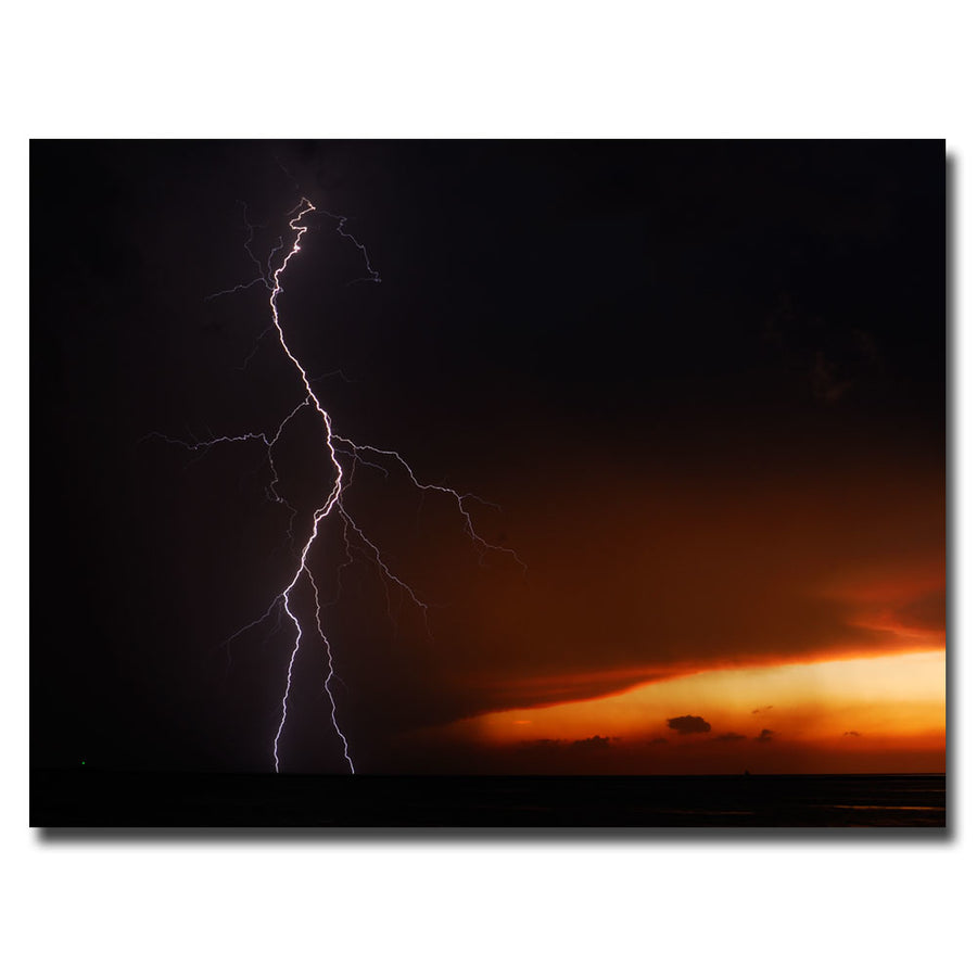 Kurt Shaffer; Lightning Sunset VI Canvas Art 18 x 24 Image 1