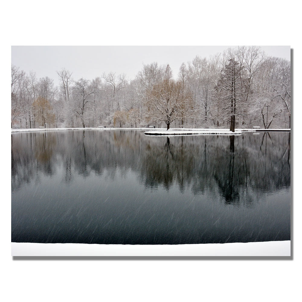 Kurt Shaffer Snowy Pond Canvas Art 18 x 24 Image 1