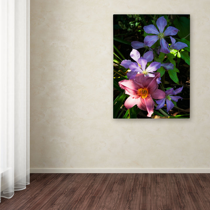Kurt Shaffer Clematis and Lily Canvas Art 18 x 24 Image 3