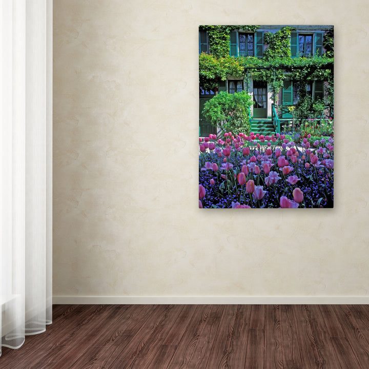 Kathy Yates Monets House With Tulips Canvas Art 18 x 24 Image 3