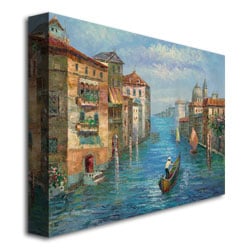 Rio Solitary Gondolier Canvas Art 18 x 24 Image 3