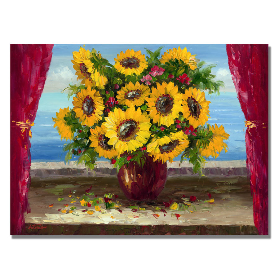 Antonio Sunflowers by the Window Canvas Art 18 x 24 Image 1