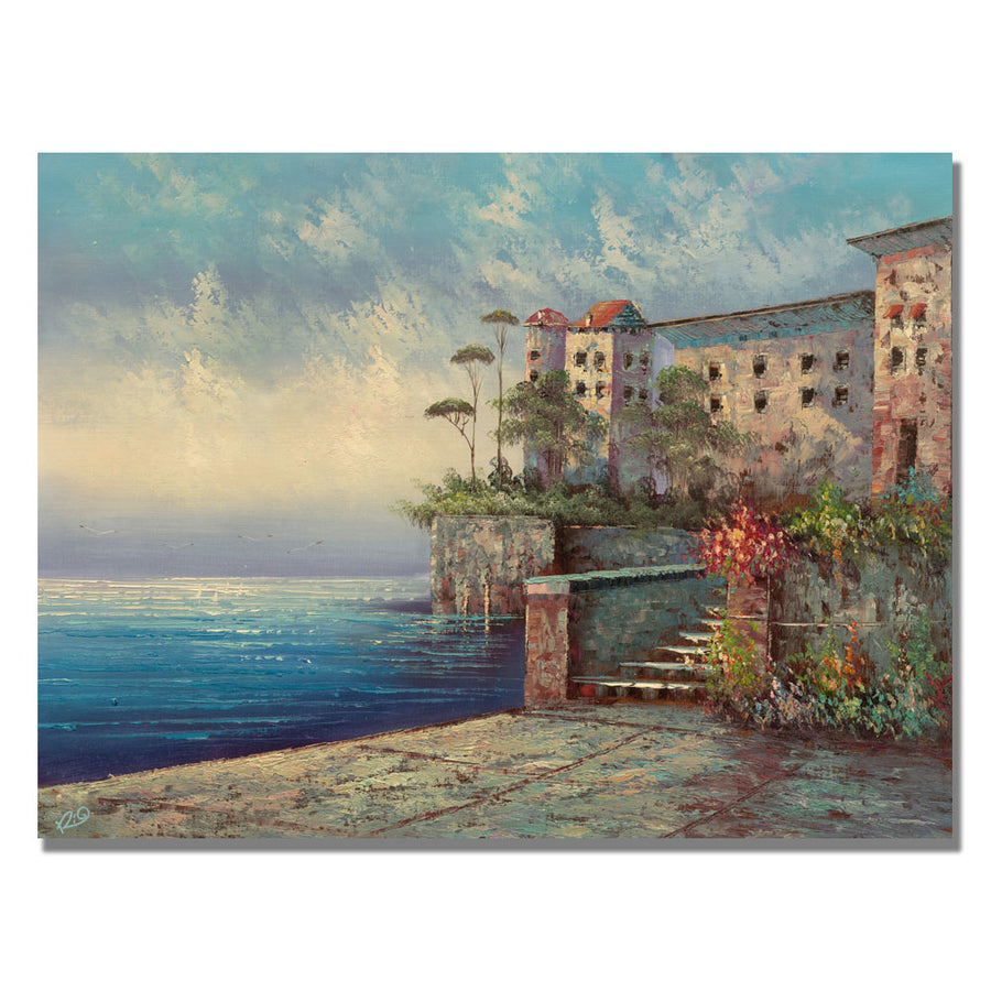 Rio Bellagio Lakeside Promenade Canvas Art 18 x 24 Image 1