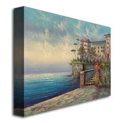 Rio Bellagio Lakeside Promenade Canvas Art 18 x 24 Image 3