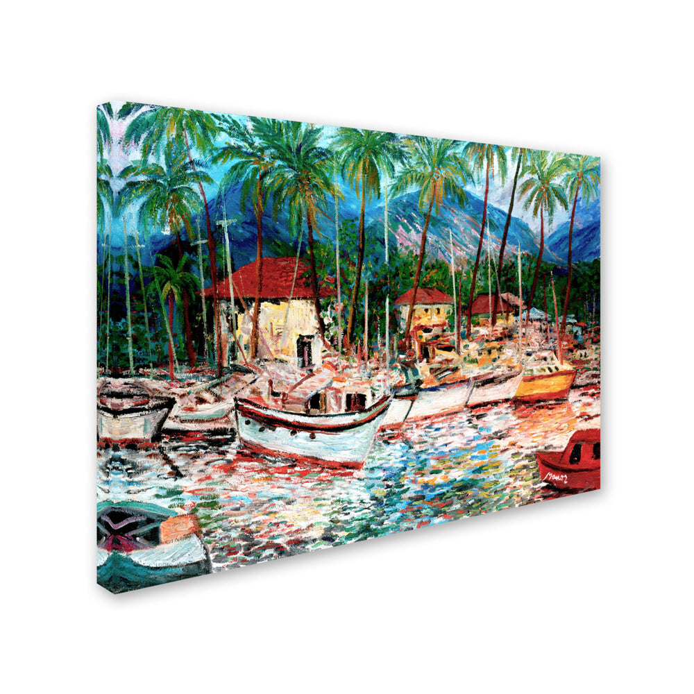 Manor Shadian Lahaina Boats Canvas Art 18 x 24 Image 2