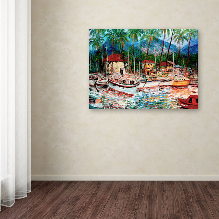 Manor Shadian Lahaina Boats Canvas Art 18 x 24 Image 3