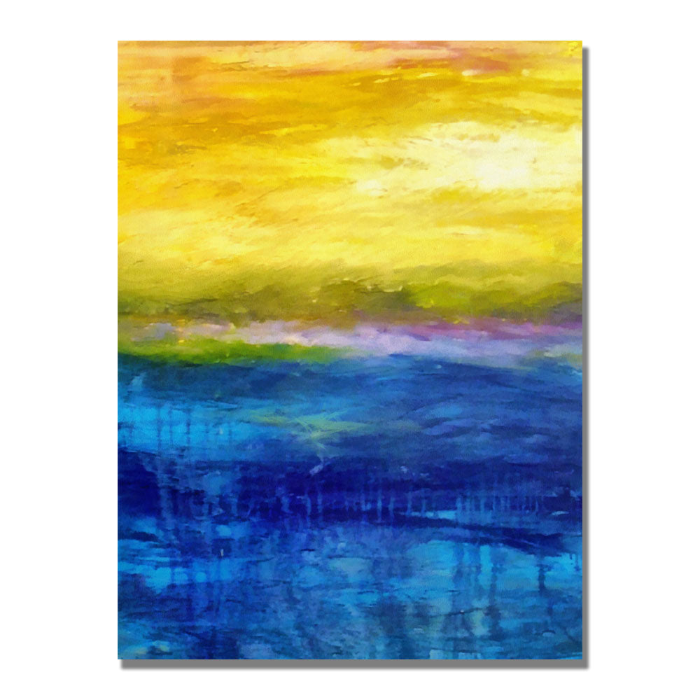 Michelle Calkins Gold and Pink Sunset Canvas Art 18 x 24 Image 1