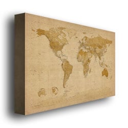 Michael Tompsett Antique World Map Canvas Art 18 x 24 Image 3