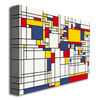 Michael Tompsett Mondrian World Map Canvas Art 18 x 24 Image 2