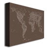 Michael Tompsett Font World Map IV Canvas Art 18 x 24 Image 2