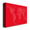 Michael Tompsett Font World Map II Canvas Art 18 x 24 Image 2