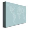 Michael Tompsett Font World Map V Canvas Art 18 x 24 Image 2