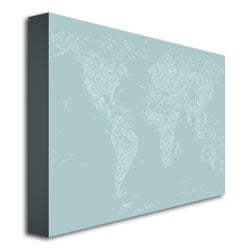 Michael Tompsett Font World Map V Canvas Art 18 x 24 Image 3