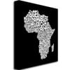 Michael Tompsett Africa Font World Map Canvas Art 18 x 24 Image 2