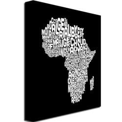 Michael Tompsett Africa Font World Map Canvas Art 18 x 24 Image 3