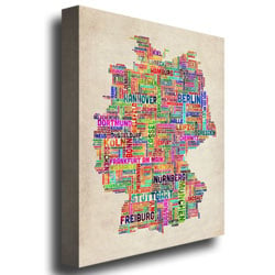 Michael Tompsett Germany Text Map Canvas Art 18 x 24 Image 3