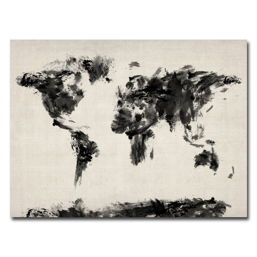 Michael Tompsett Abstract Map of the World Canvas Art 18 x 24 Image 1