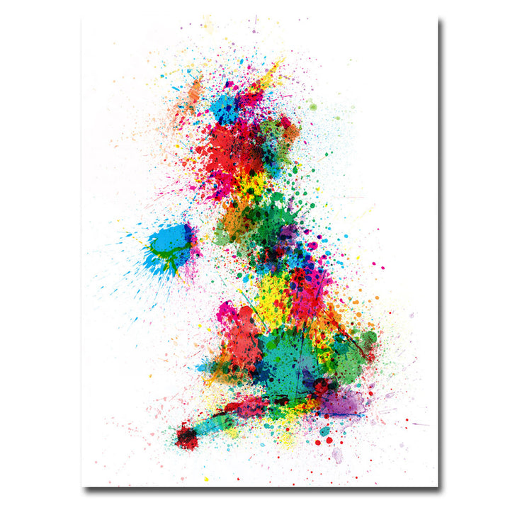 Michael Tompsett UK - Paint Splashes Canvas Art 18 x 24 Image 1