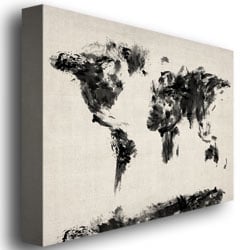 Michael Tompsett Abstract Map of the World Canvas Art 18 x 24 Image 3