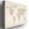 Michael Tompsett World Map - Swirls Canvas Art 18 x 24 Image 2