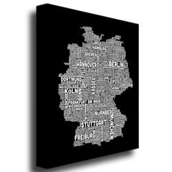 Michael Tompsett Germany Text Map I Canvas Art 18 x 24 Image 3