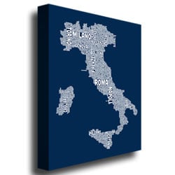 Michael Tompsett Italy City Map II Canvas Art 18 x 24 Image 3