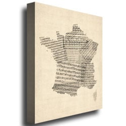 Michael Tompsett France - Music Map Canvas Art 18 x 24 Image 3