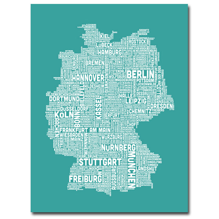 Michael Tompsett Germany City Map III Canvas Art 18 x 24 Image 1