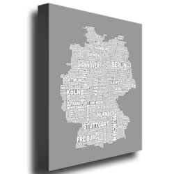 Michael Tompsett Germany Text Map III Canvas Art 18 x 24 Image 3