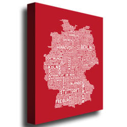 Michael Tompsett Germany City Map I Canvas Art 18 x 24 Image 3