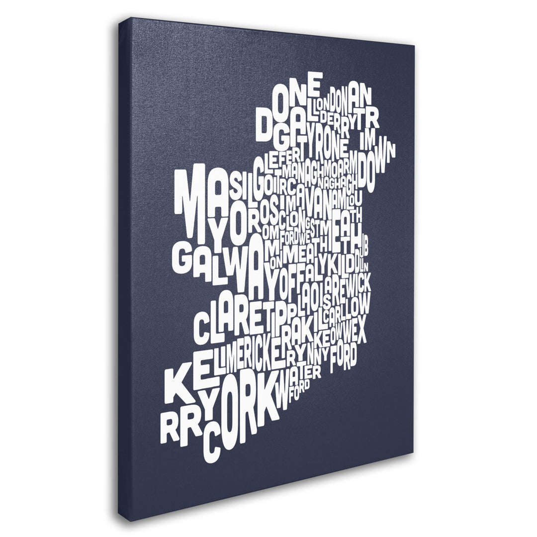 Michael Tompsett SLATE-Ireland Text Map Canvas Art 18 x 24 Image 2