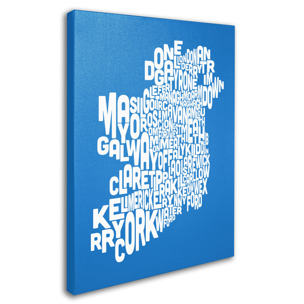 Michael Tompsett SUMMER-Ireland Text Map Canvas Art 18 x 24 Image 2