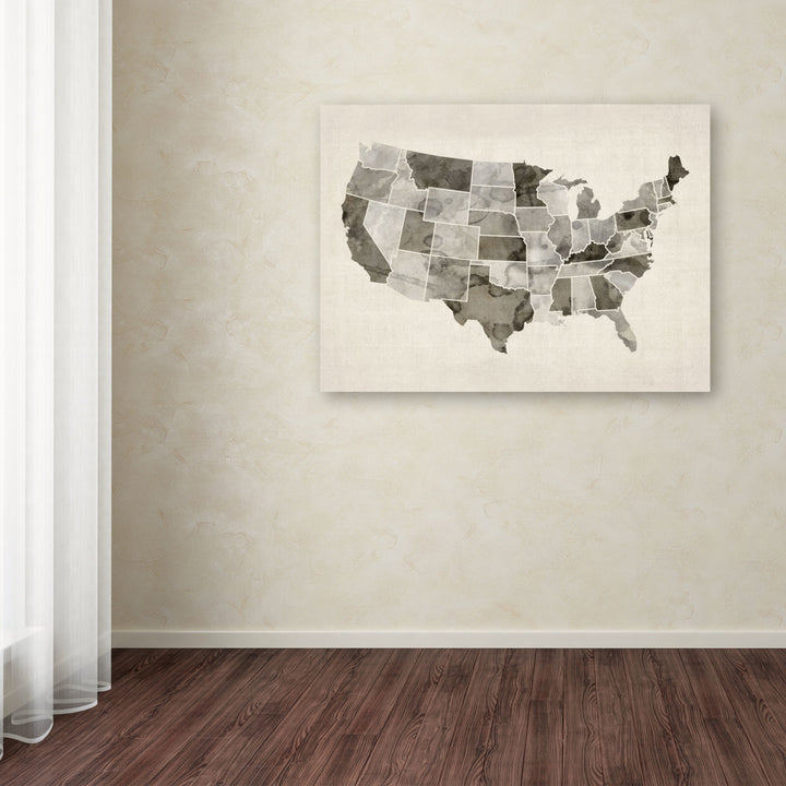 Michael Tompsett United States Watercolor Map Canvas Art 18 x 24 Image 3