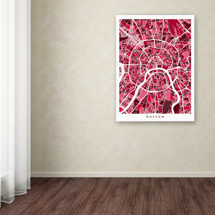 Michael Tompsett Moscow City Street Map IV Canvas Art 18 x 24 Image 3