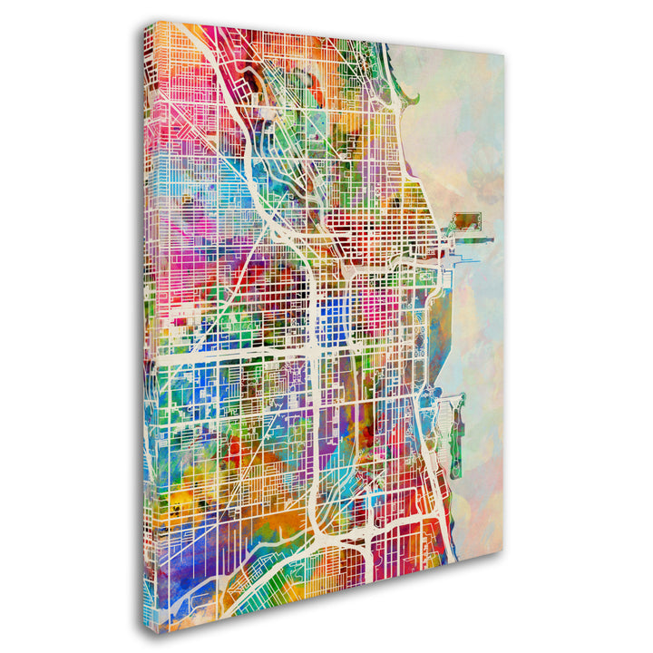 Michael Tompsett Chicago City Street Map II Canvas Art 18 x 24 Image 2