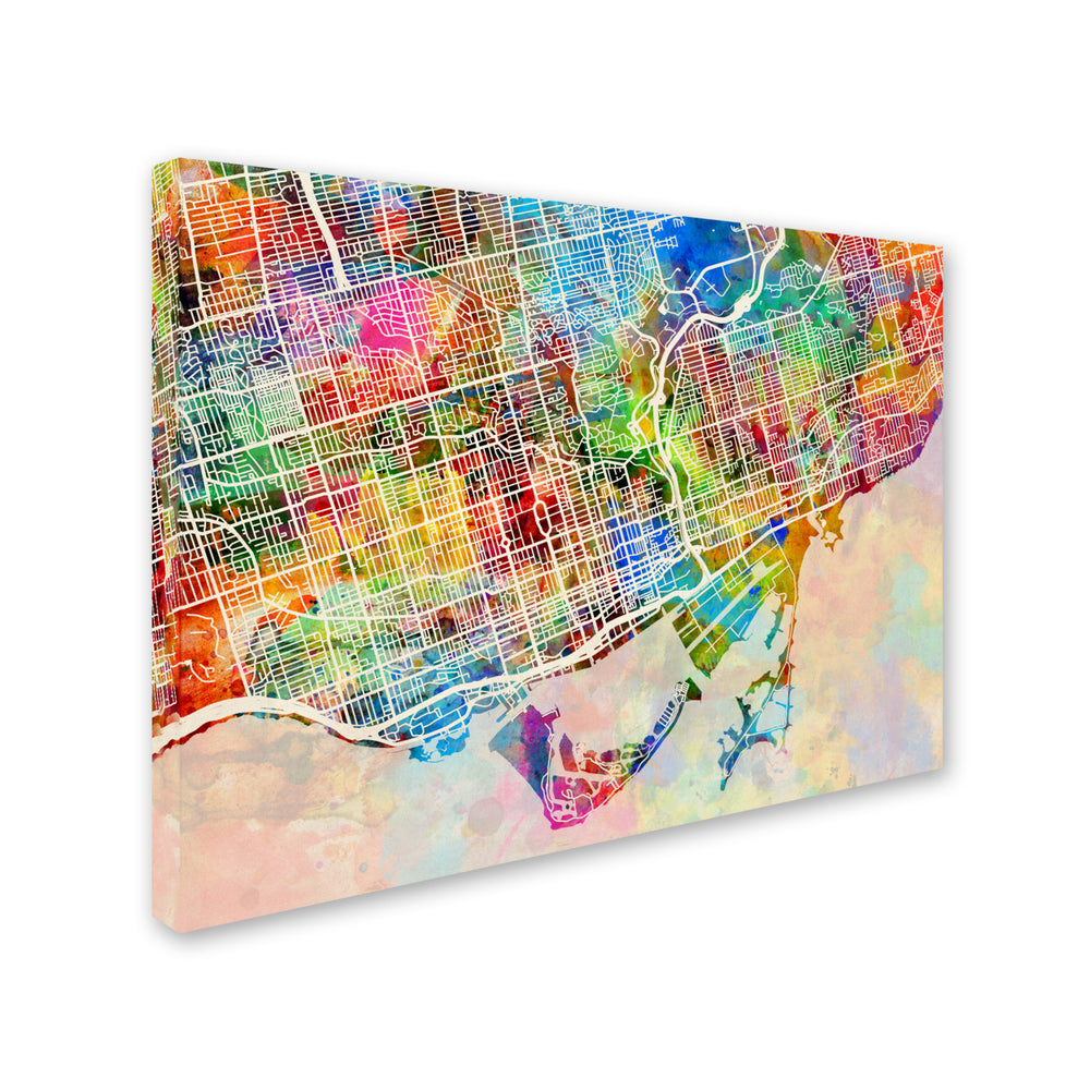 Michael Tompsett Toronto Street Map Canvas Art 18 x 24 Image 2