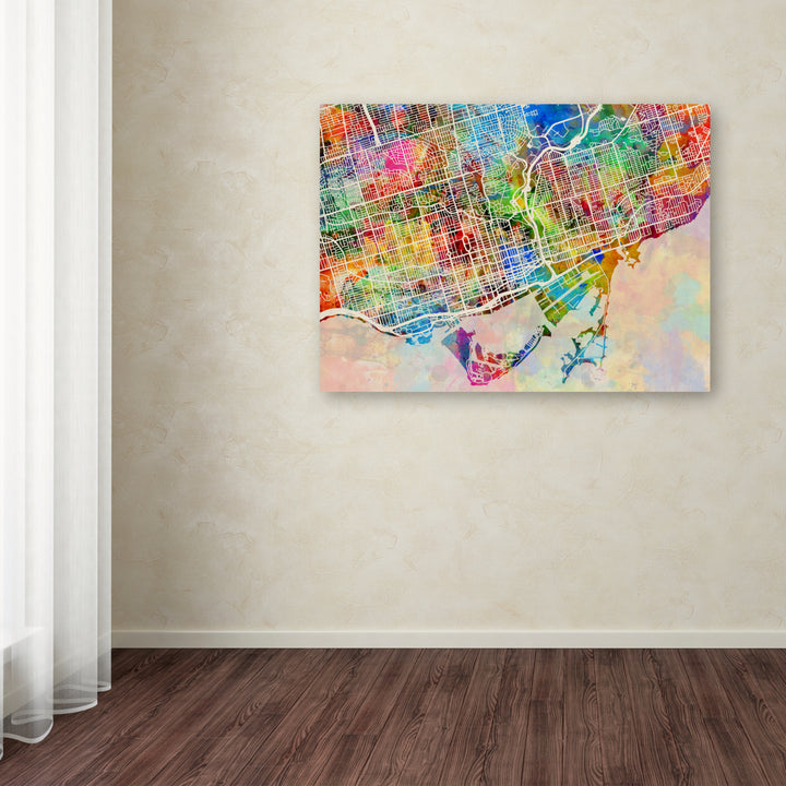 Michael Tompsett Toronto Street Map Canvas Art 18 x 24 Image 3