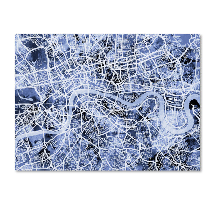 Michael Tompsett London England Street Map BandW Canvas Art 18 x 24 Image 1