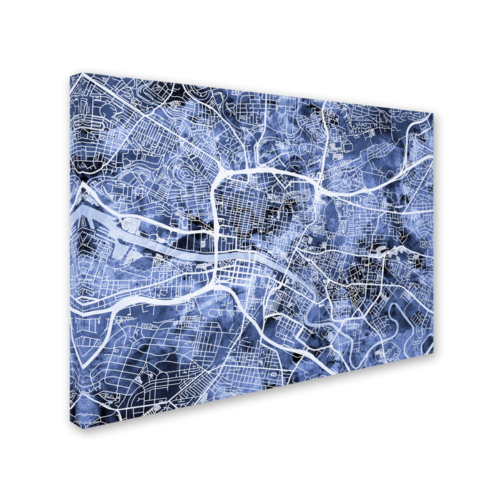 Michael Tompsett Glasgow Street Map BandW Canvas Art 18 x 24 Image 2