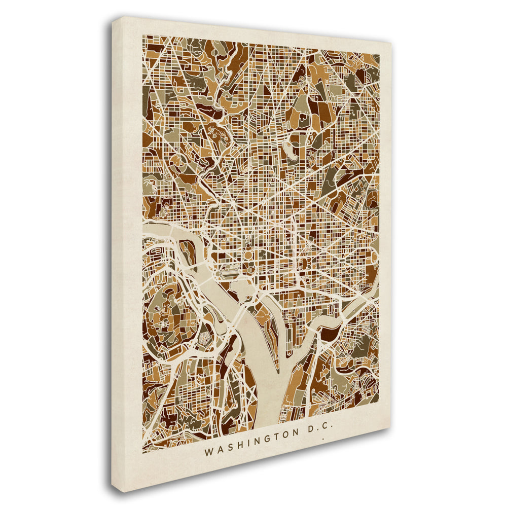 Michael Tompsett Washington DC Street Map 3 Canvas Art 18 x 24 Image 2
