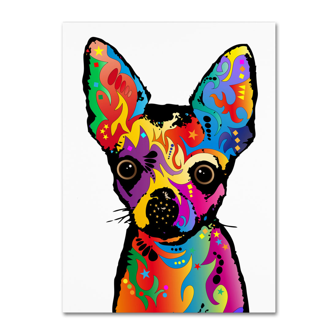 Michael Tompsett Chihuahua Dog White Canvas Art 18 x 24 Image 1