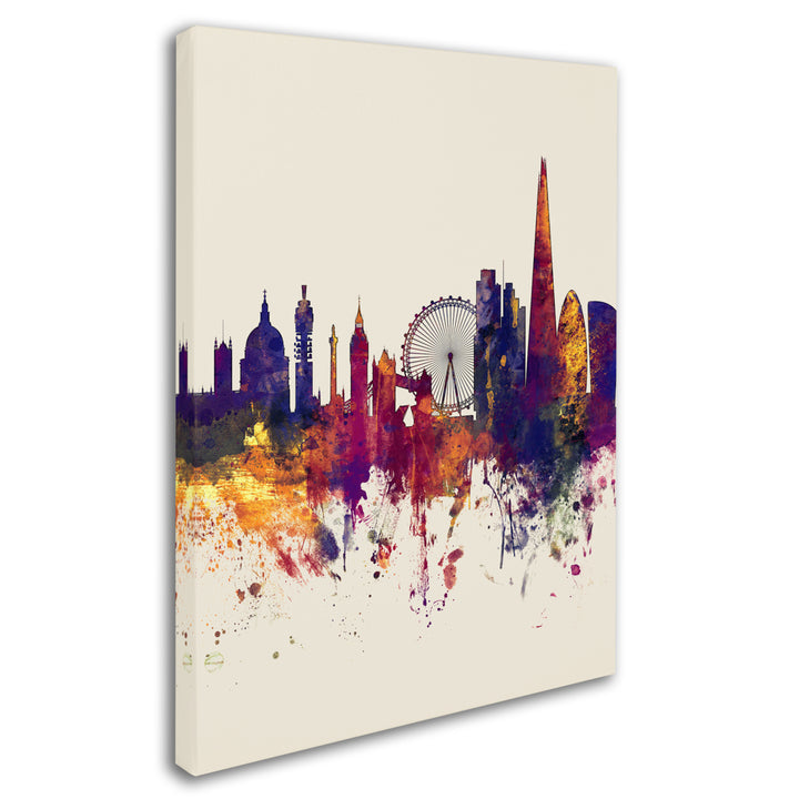 Michael Tompsett London Skyline Tall Beige Canvas Art 18 x 24 Image 2