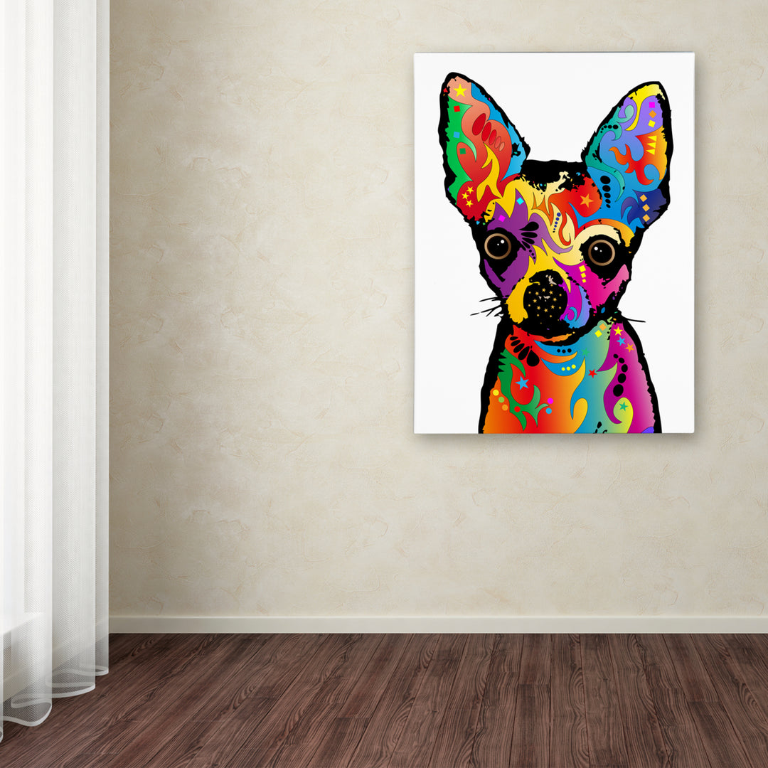 Michael Tompsett Chihuahua Dog White Canvas Art 18 x 24 Image 3