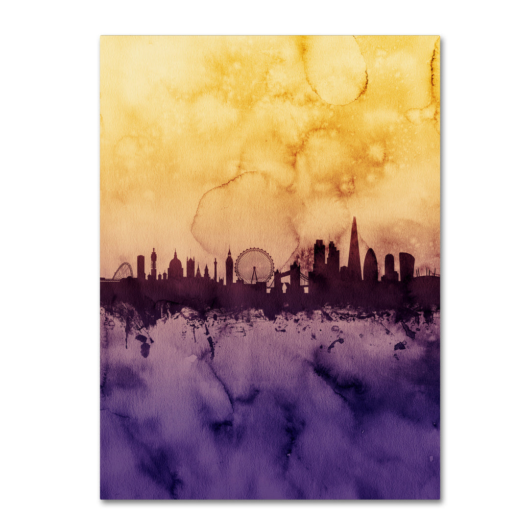 Michael Tompsett London Skyline Tall Yellow Canvas Art 18 x 24 Image 1