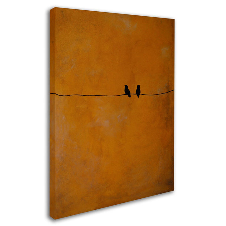 Nicole Dietz Bird Pair Yellow Canvas Art 18 x 24 Image 2